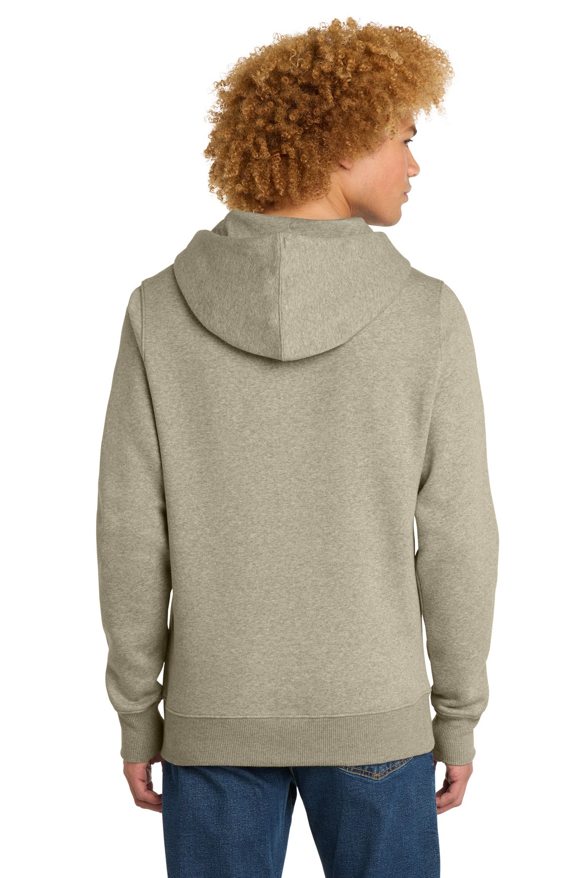 Custom Embroidered District Sweatshirts/Fleece in Heathered Latte