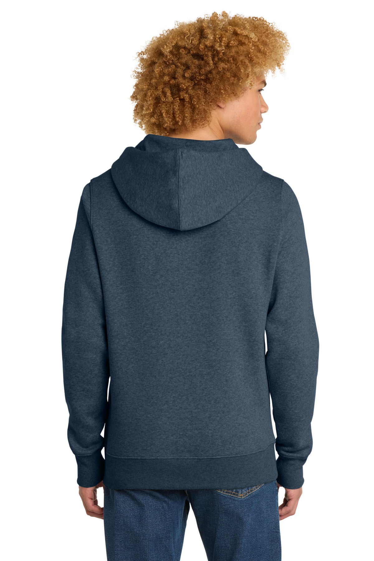 Custom Embroidered District Sweatshirts/Fleece in Heathered Navy