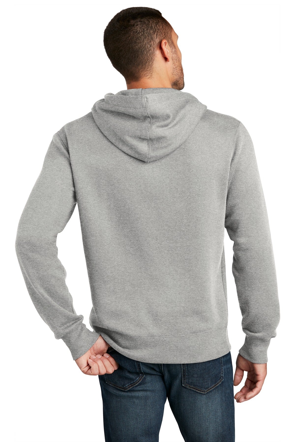 Custom Embroidered District  Perfect Weight  Fleece Hoodie DT1101,Heathered Steel