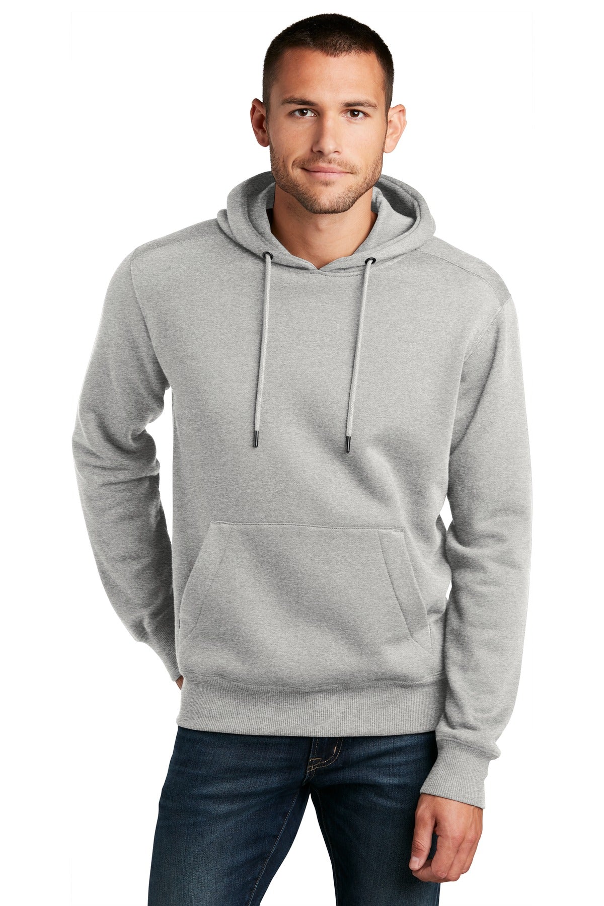 District  Perfect Weight  Fleece Hoodie DT1101 Heathered Steel