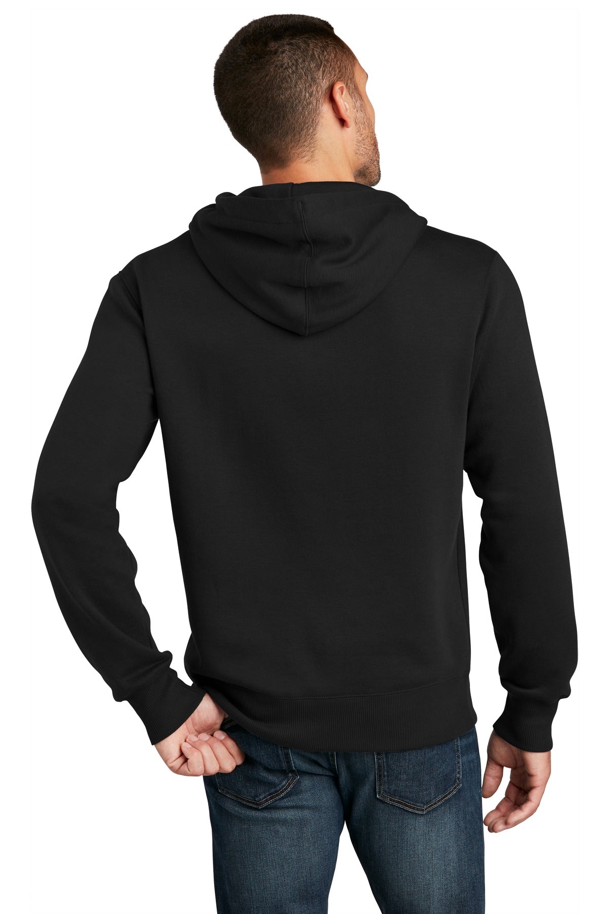 Custom Embroidered District  Perfect Weight  Fleece Hoodie DT1101,Jet Black