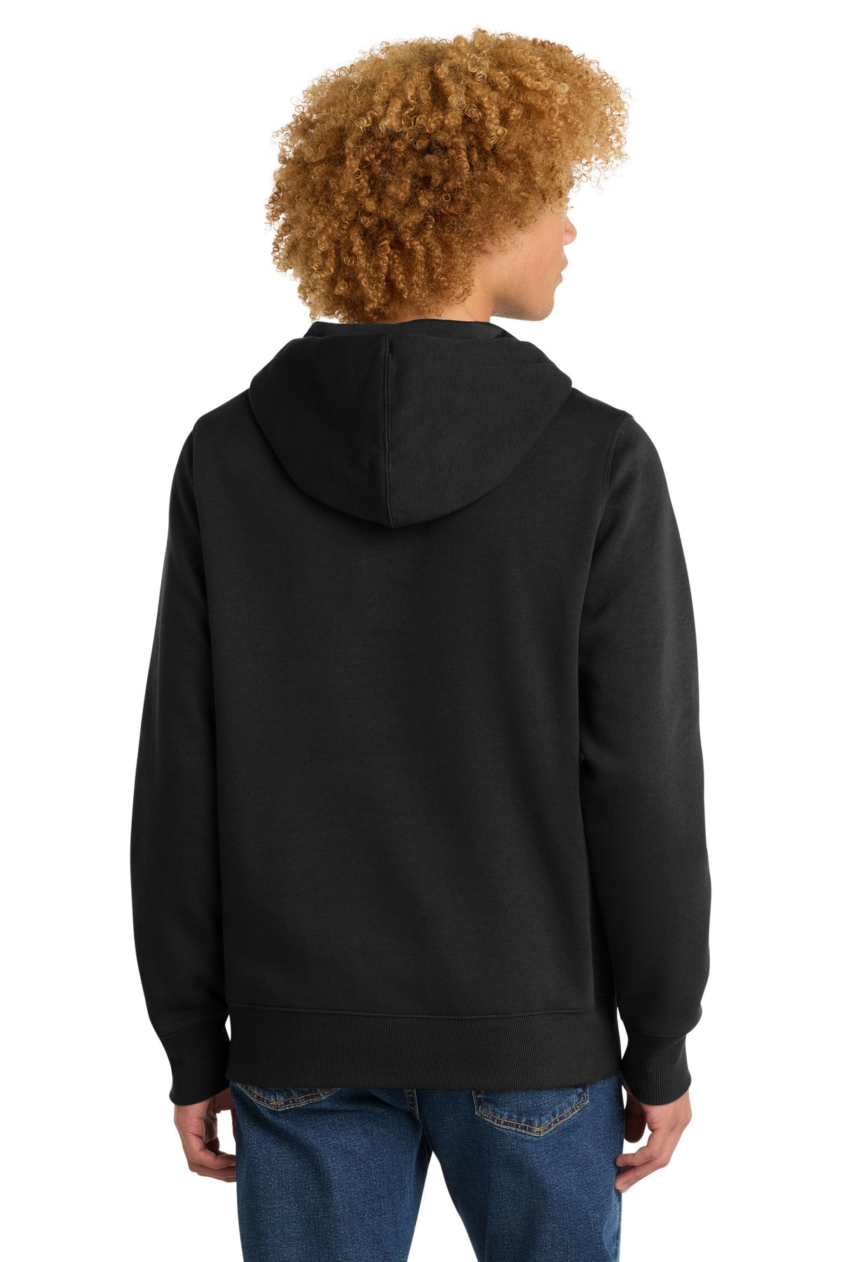 Custom Embroidered District Sweatshirts/Fleece in Jet Black