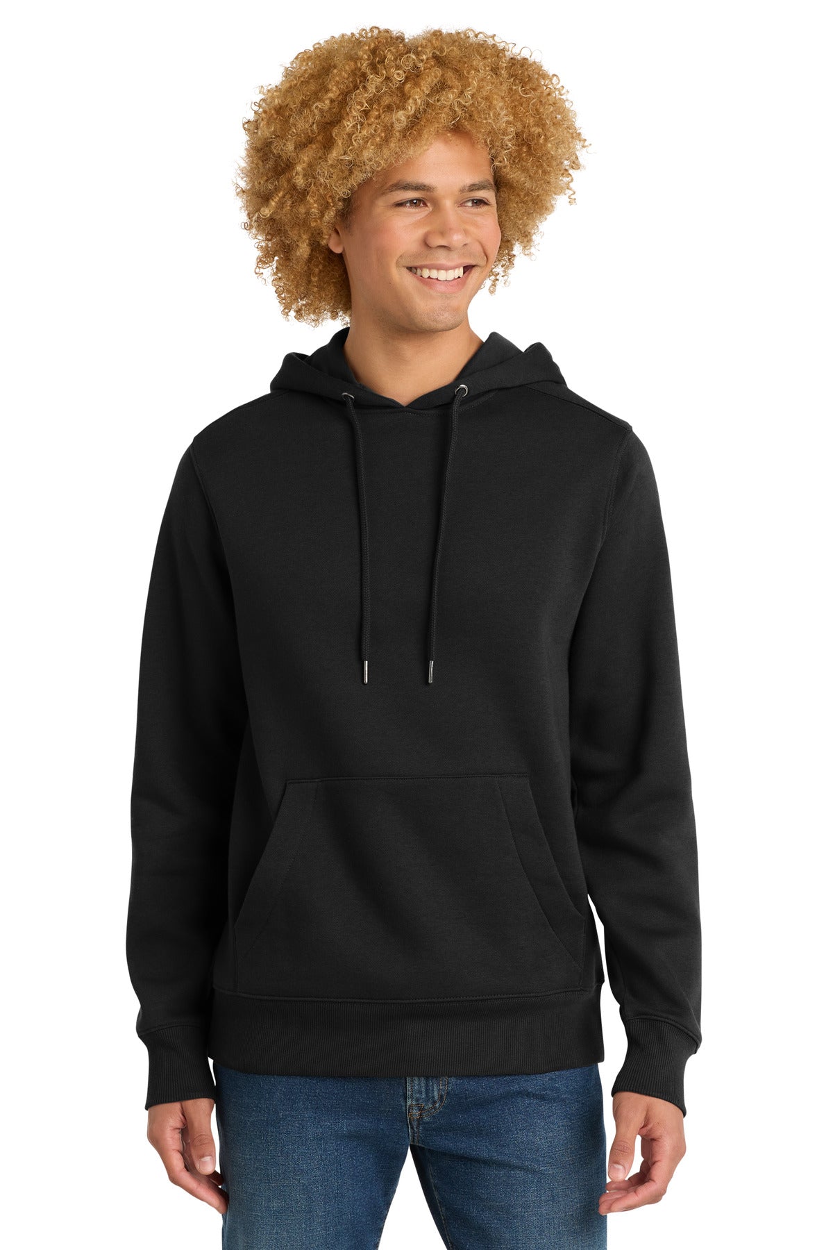 Custom Embroidered District Sweatshirts/Fleece in Jet Black