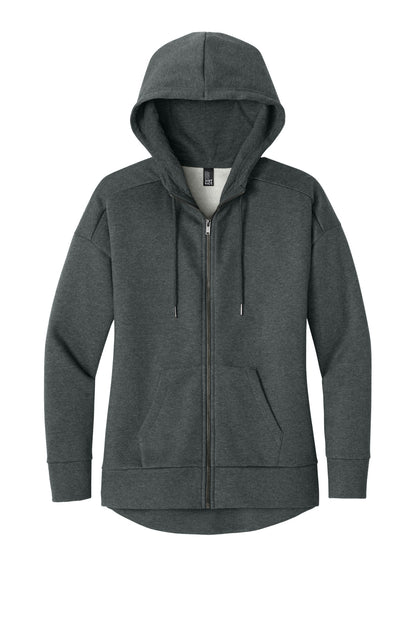 District  Women's Perfect Weight  Fleece Drop Shoulder Full-Zip Hoodie DT1104