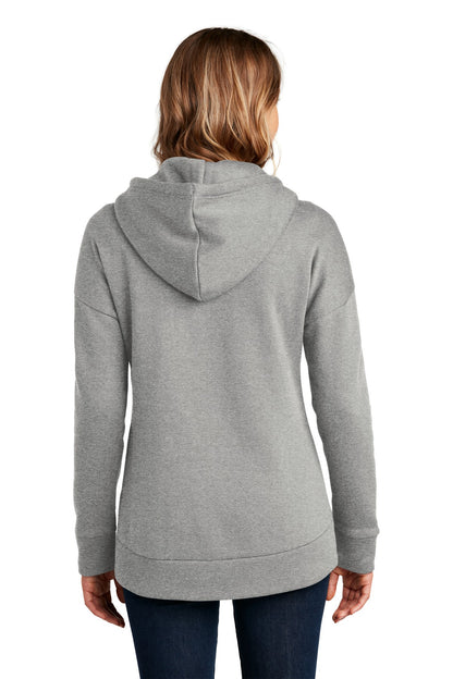 Custom Embroidered District  Women's Perfect Weight  Fleece Drop Shoulder Full-Zip Hoodie DT1104,Heathered Steel