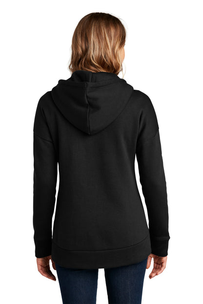 Custom Embroidered District  Women's Perfect Weight  Fleece Drop Shoulder Full-Zip Hoodie DT1104,Jet Black