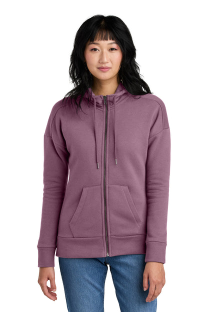 District  Women's Perfect Weight  Fleece Drop Shoulder Full-Zip Hoodie DT1104
