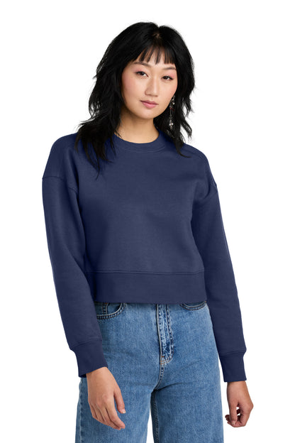 District  Women's Perfect Weight  Fleece Cropped Crew DT1105