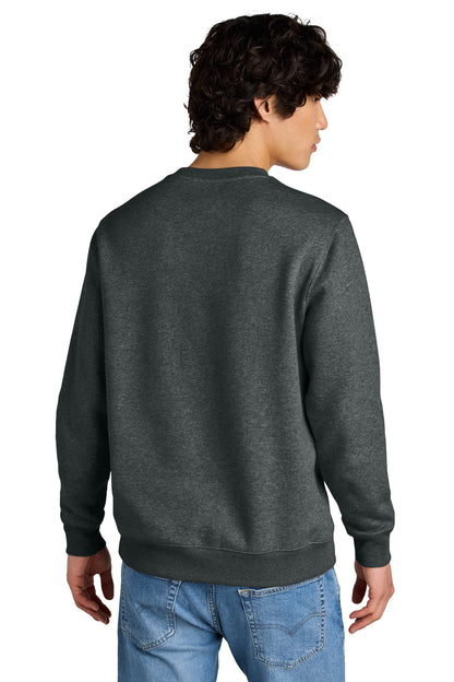 Custom Embroidered District Perfect Weight Fleece Crew DT1106,Heathered Charcoal