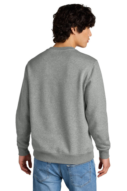 Custom Embroidered District Perfect Weight Fleece Crew DT1106,Heathered Steel