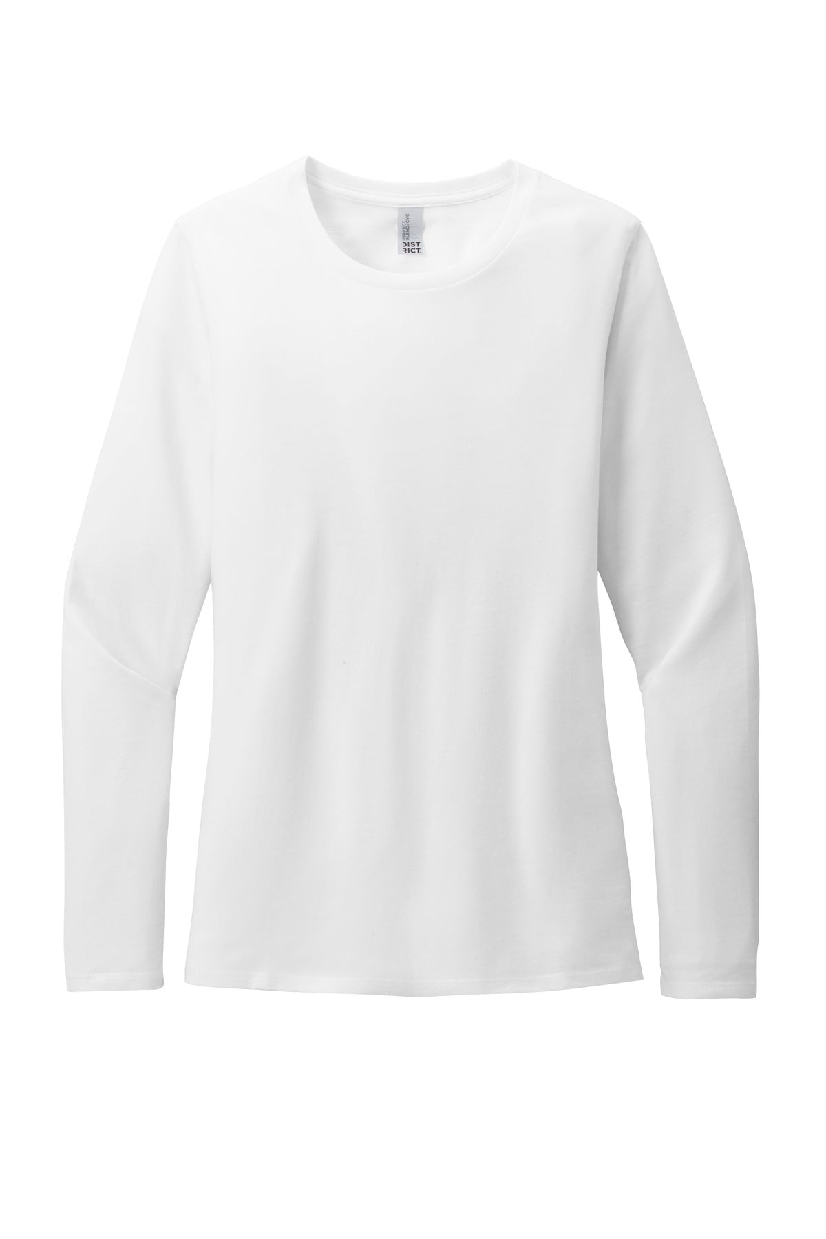 Custom Embroidered District T-Shirts  in White