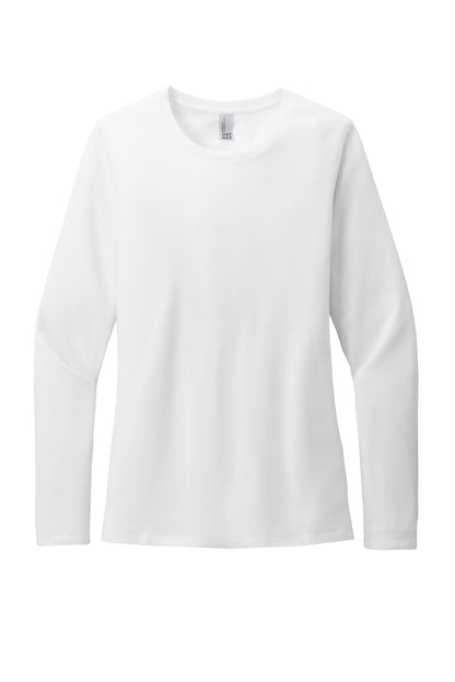 Custom Embroidered District T-Shirts  in White