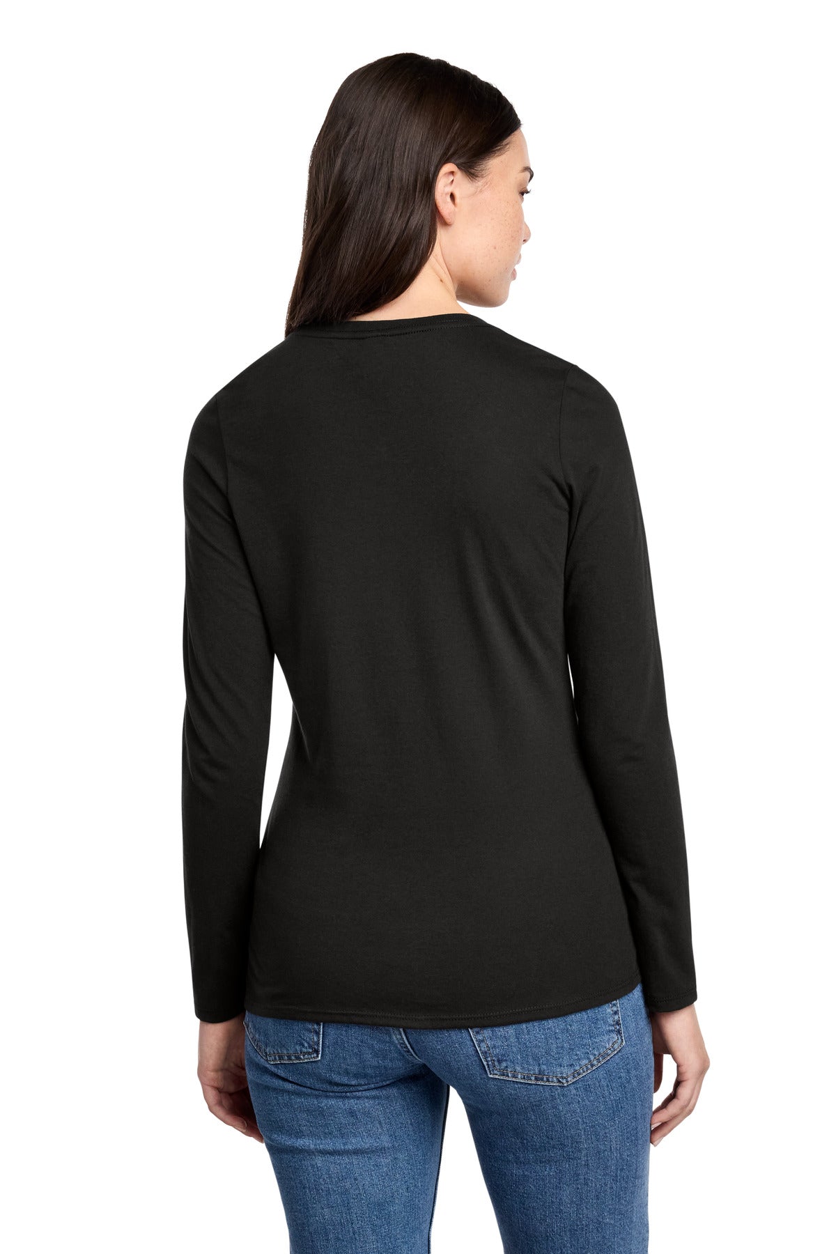 Custom Embroidered District T-Shirts  in Black