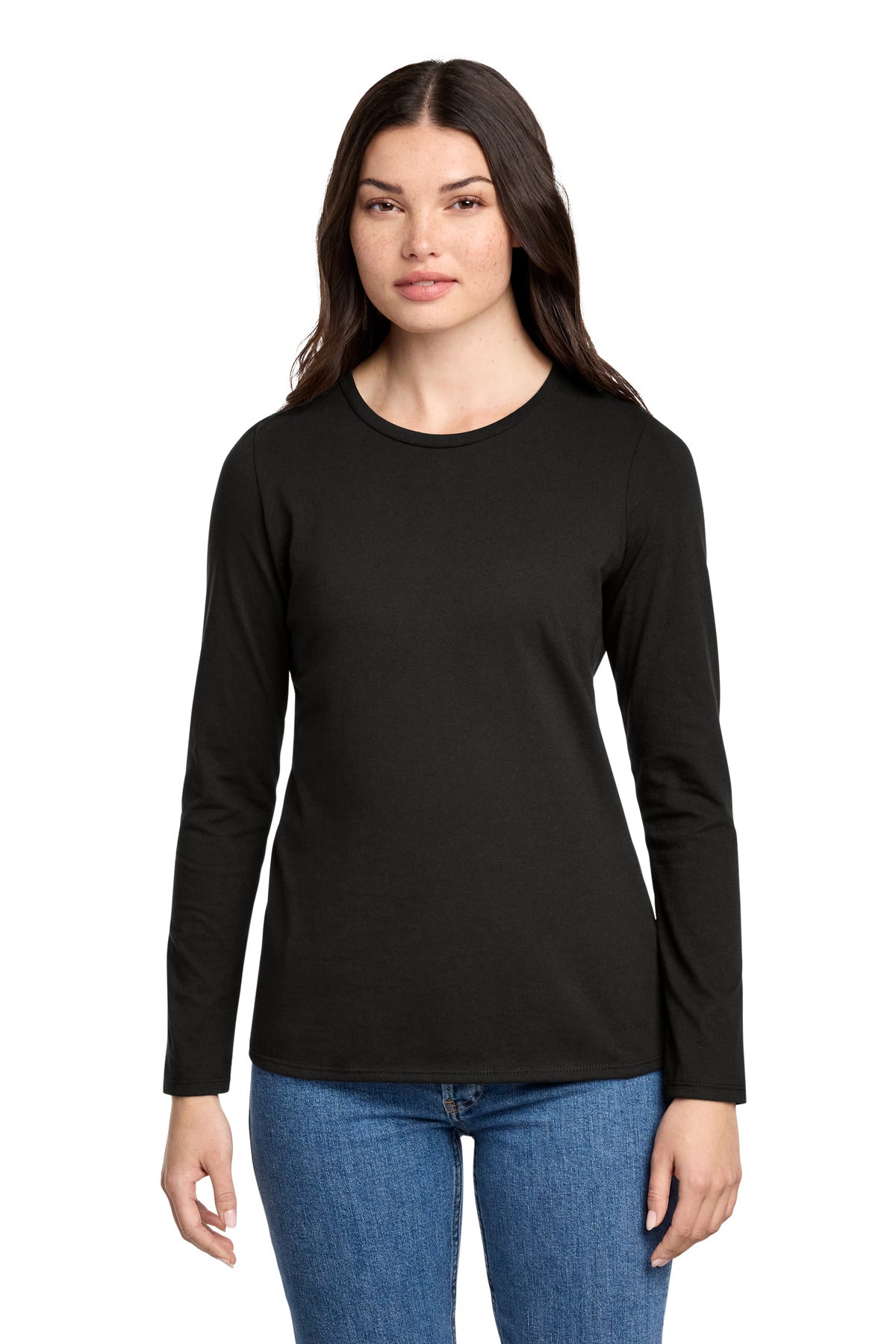 Custom Embroidered District T-Shirts  in Black
