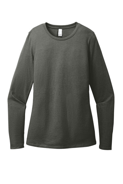 Custom Embroidered District T-Shirts  in Heathered Charcoal