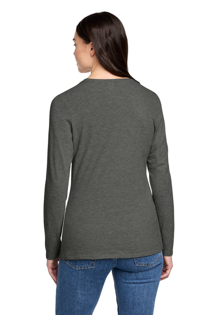 Custom Embroidered District T-Shirts  in Heathered Charcoal