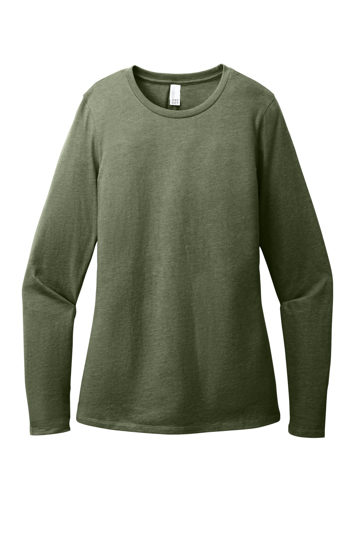 Custom Embroidered District T-Shirts  in Heathered Olive