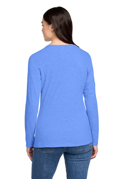 Custom Embroidered District T-Shirts  in Heathered Royal