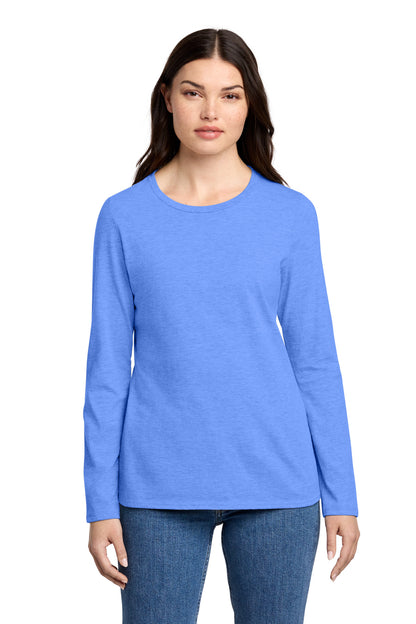Custom Embroidered District T-Shirts  in Heathered Royal