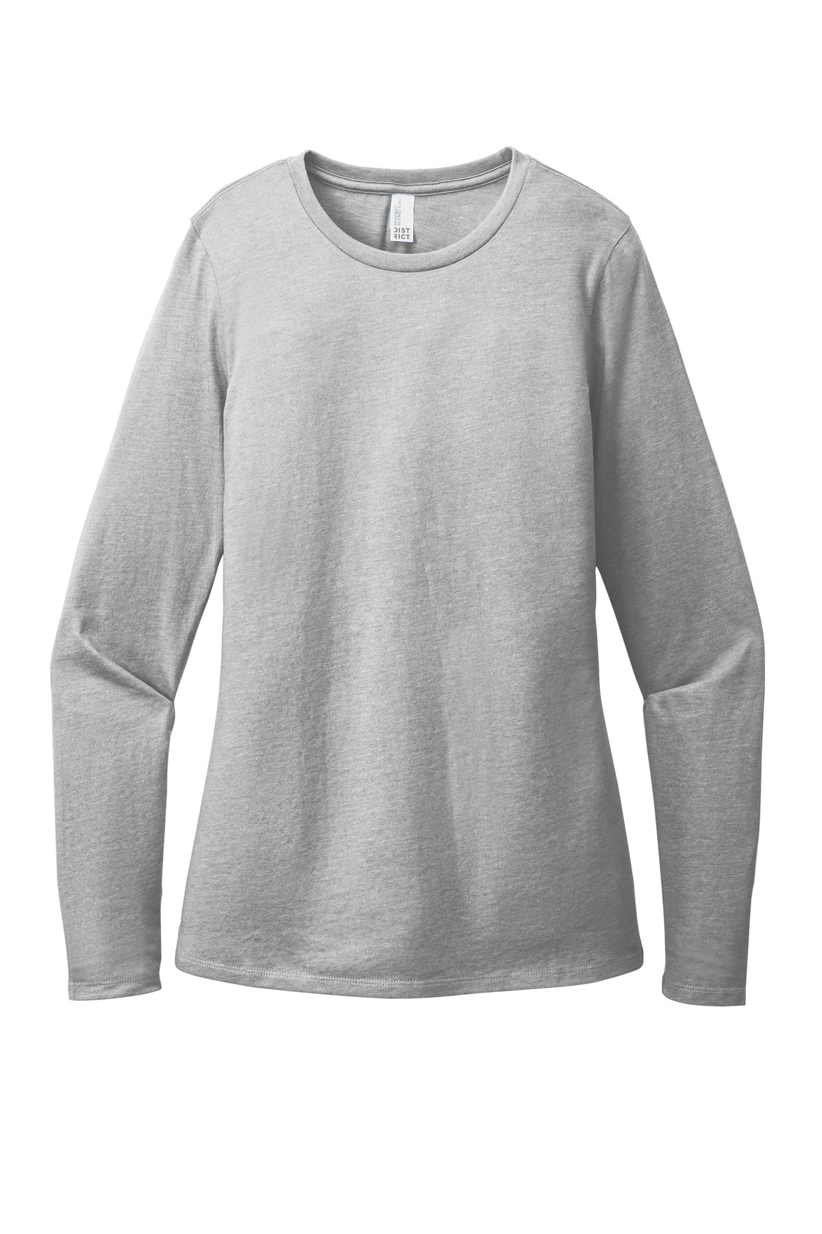 Custom Embroidered District T-Shirts  in Light Heather Grey