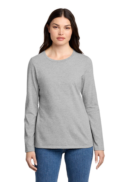 Custom Embroidered District T-Shirts  in Light Heather Grey