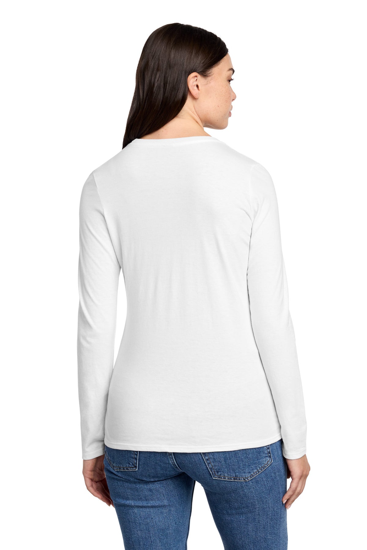 Custom Embroidered District T-Shirts  in White