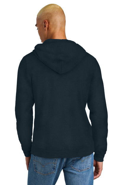 Custom Embroidered District Perfect Tri Fleece Pullover Hoodie DT1300,New Navy