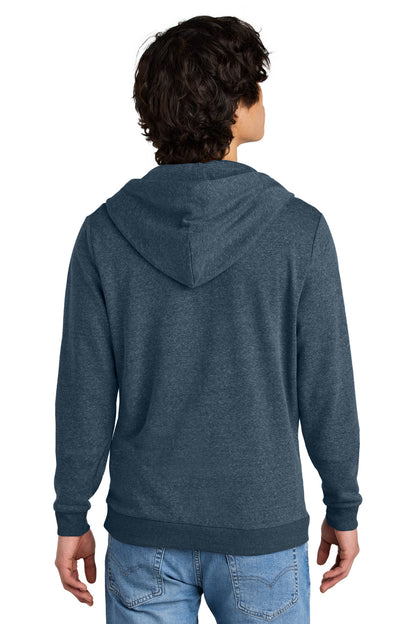 Custom Embroidered District Perfect Tri Fleece Full-Zip Hoodie DT1302,Navy Frost