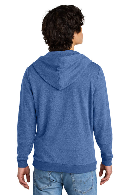 Custom Embroidered District Perfect Tri Fleece Full-Zip Hoodie DT1302,Royal Frost
