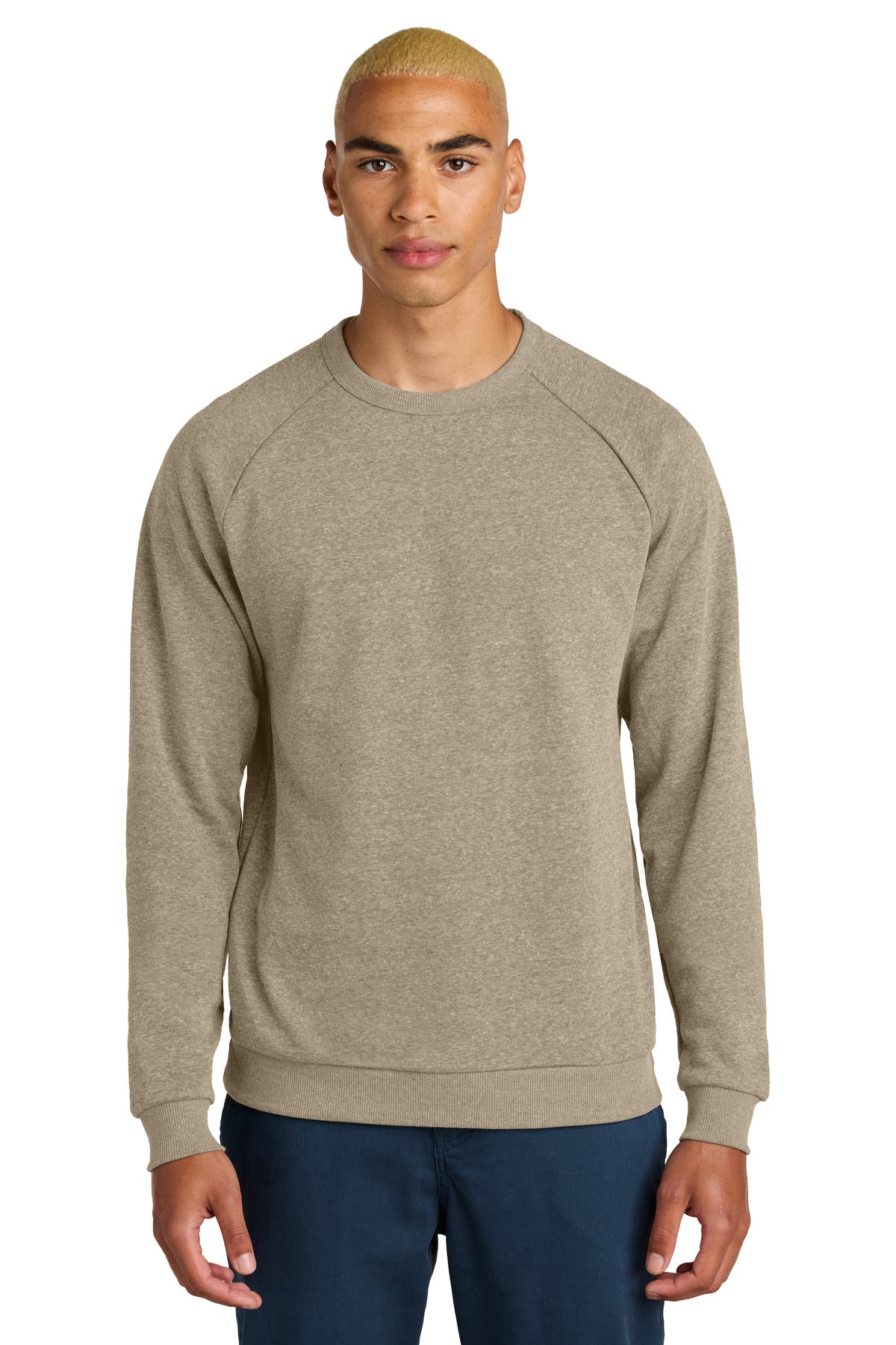 Custom Embroidered District Sweatshirts/Fleece in Desert Tan Heather