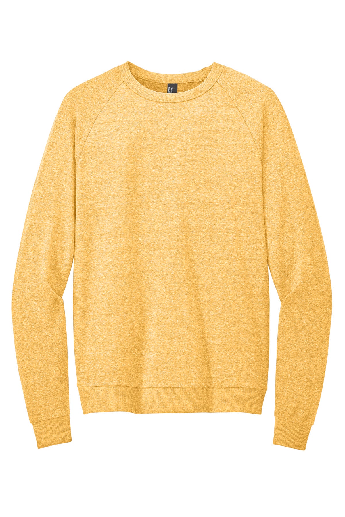 Custom Embroidered District Sweatshirts/Fleece in Ochre Yellow Heather