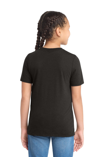 Custom Embroidered District T-Shirts  in Black