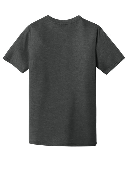Custom Embroidered District T-Shirts  in Black Frost