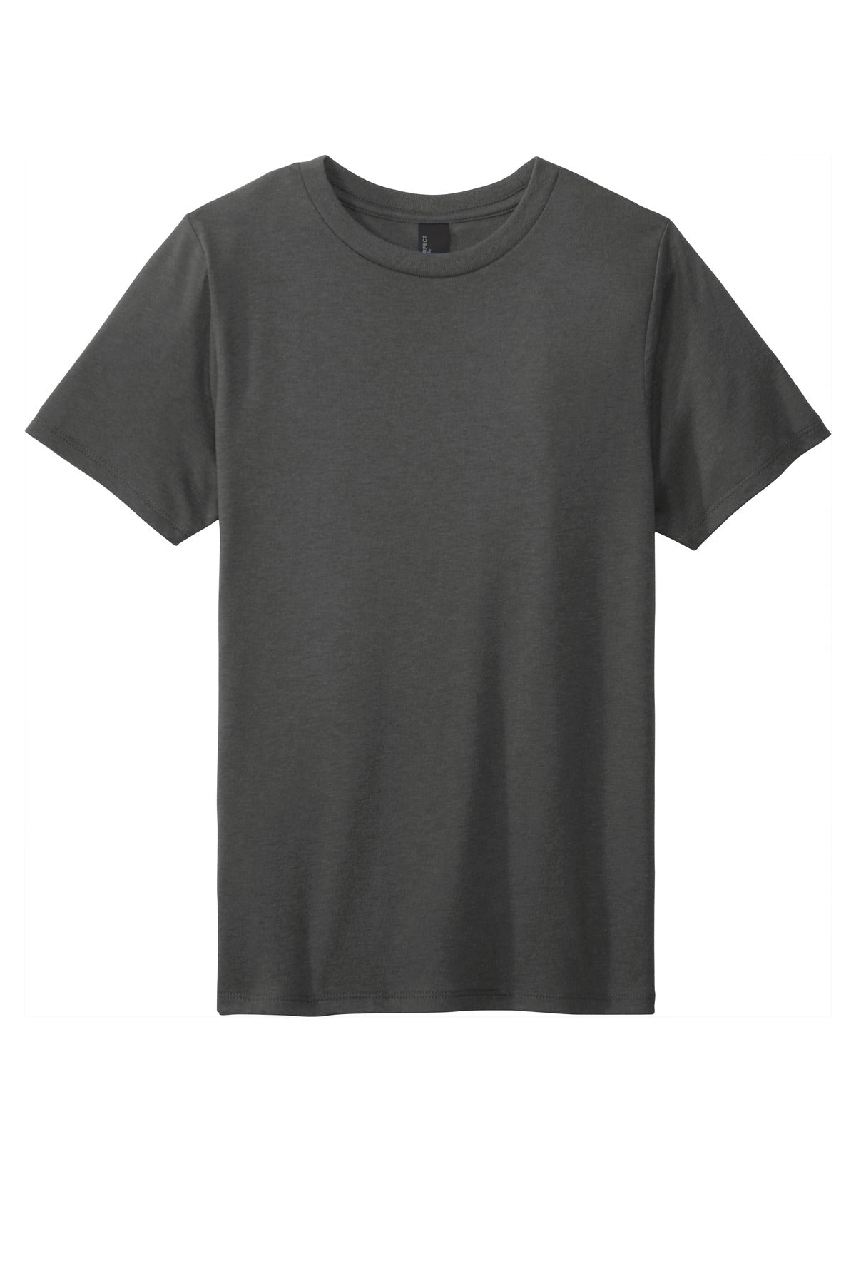 Custom Embroidered District T-Shirts  in Charcoal
