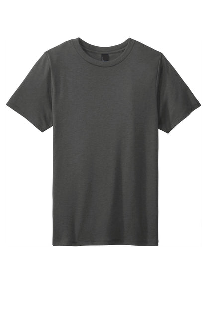 Custom Embroidered District T-Shirts  in Charcoal