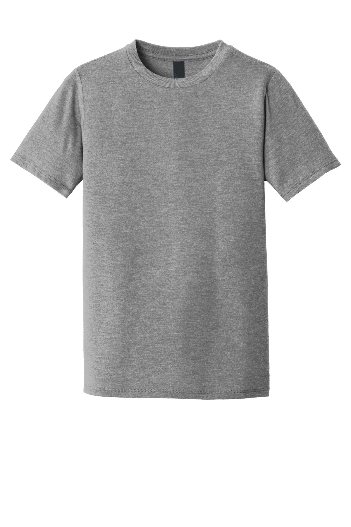 Custom Embroidered District T-Shirts  in Grey Frost