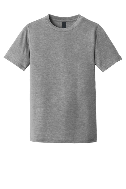 Custom Embroidered District T-Shirts  in Grey Frost