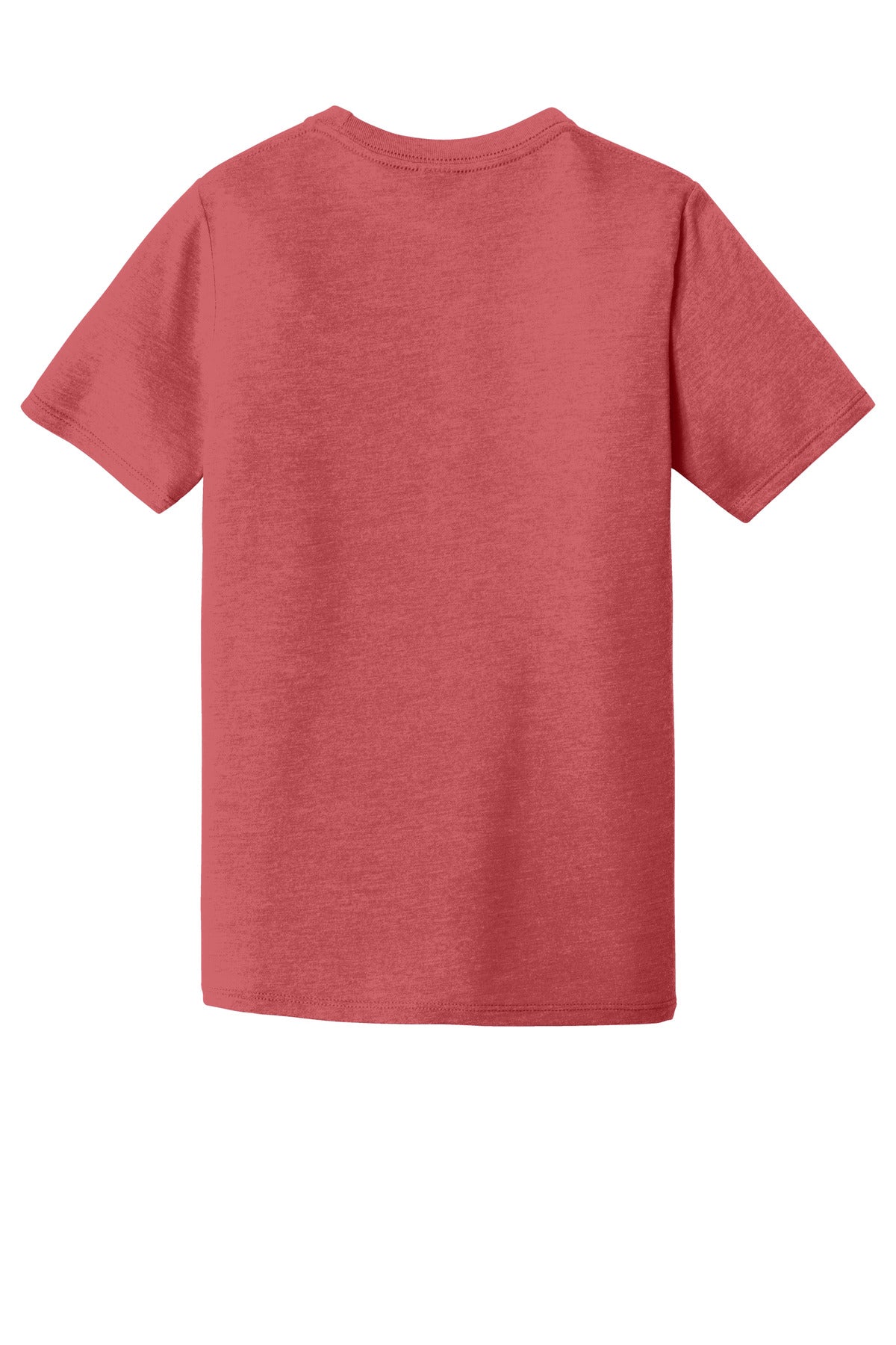 Custom Embroidered District T-Shirts  in Red Frost