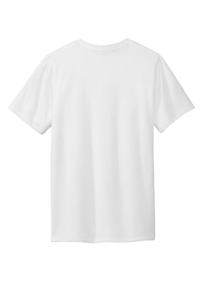 Custom Embroidered District T-Shirts  in White