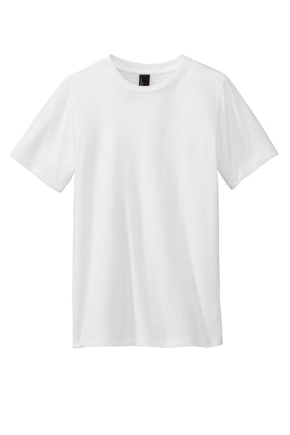 Custom Embroidered District T-Shirts  in White