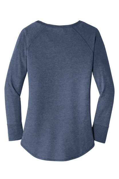 Custom Embroidered District T-Shirts  in Navy Frost