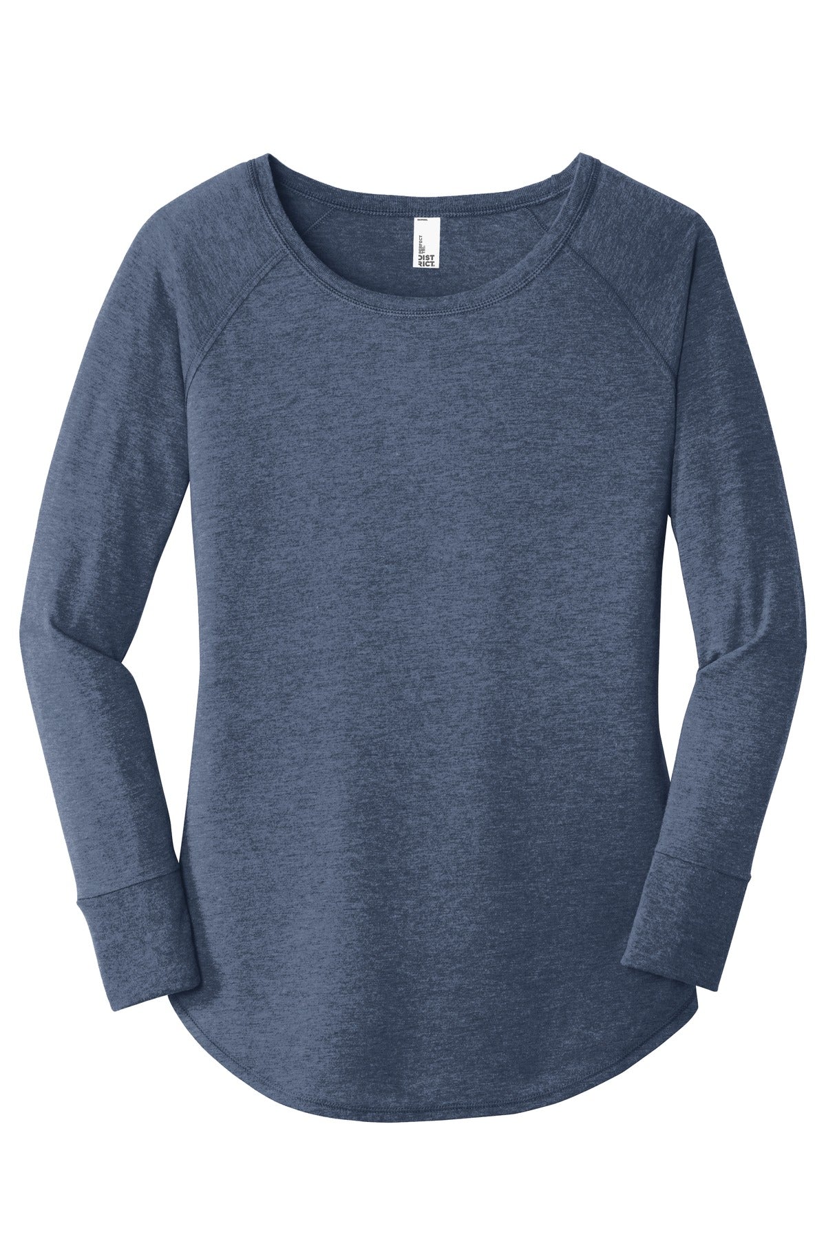 Custom Embroidered District T-Shirts  in Navy Frost