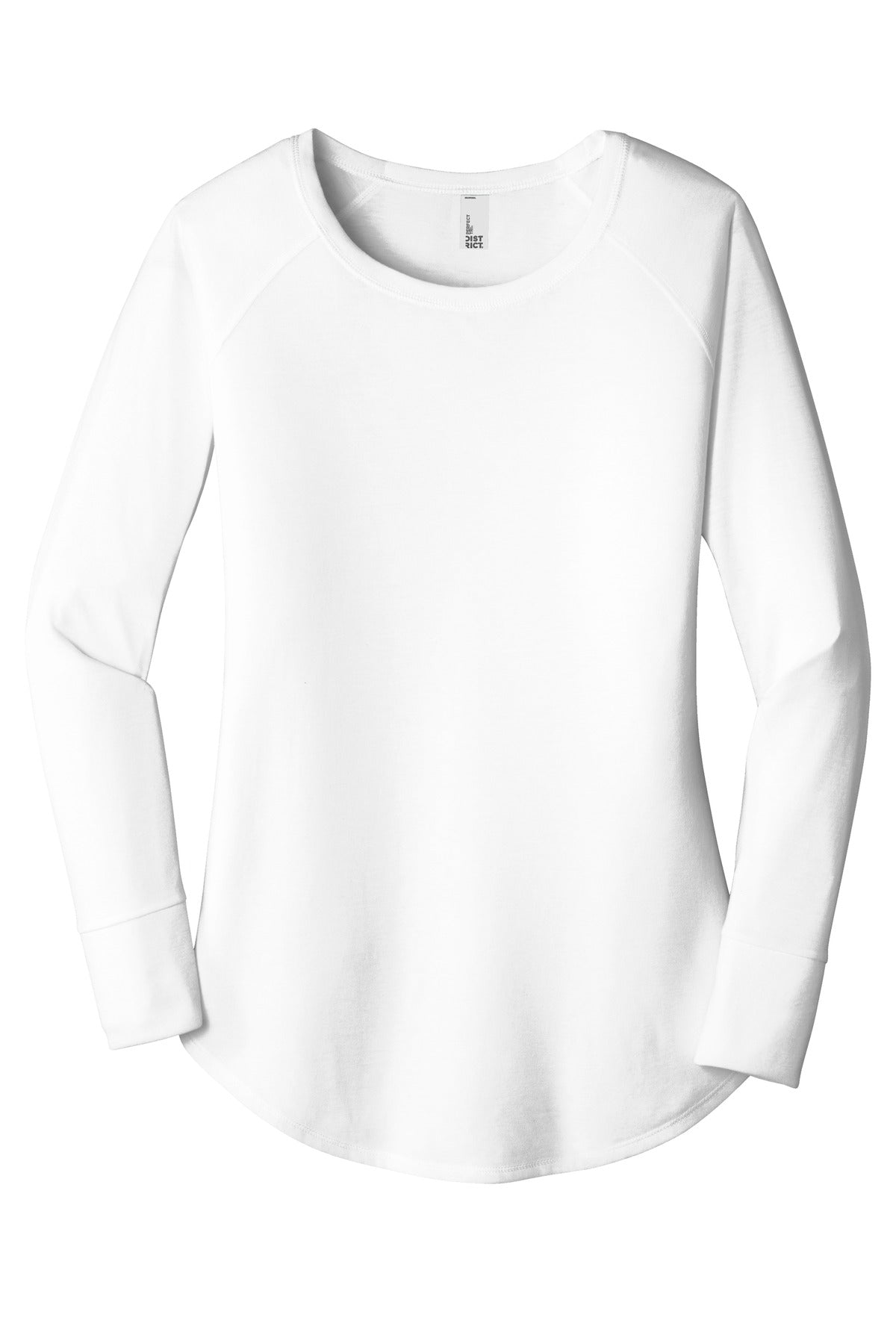 Custom Embroidered District T-Shirts  in White