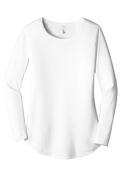 Custom Embroidered District T-Shirts  in White