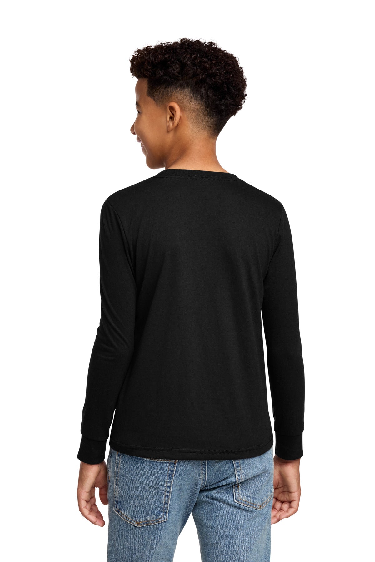 Custom Embroidered District T-Shirts  in Black