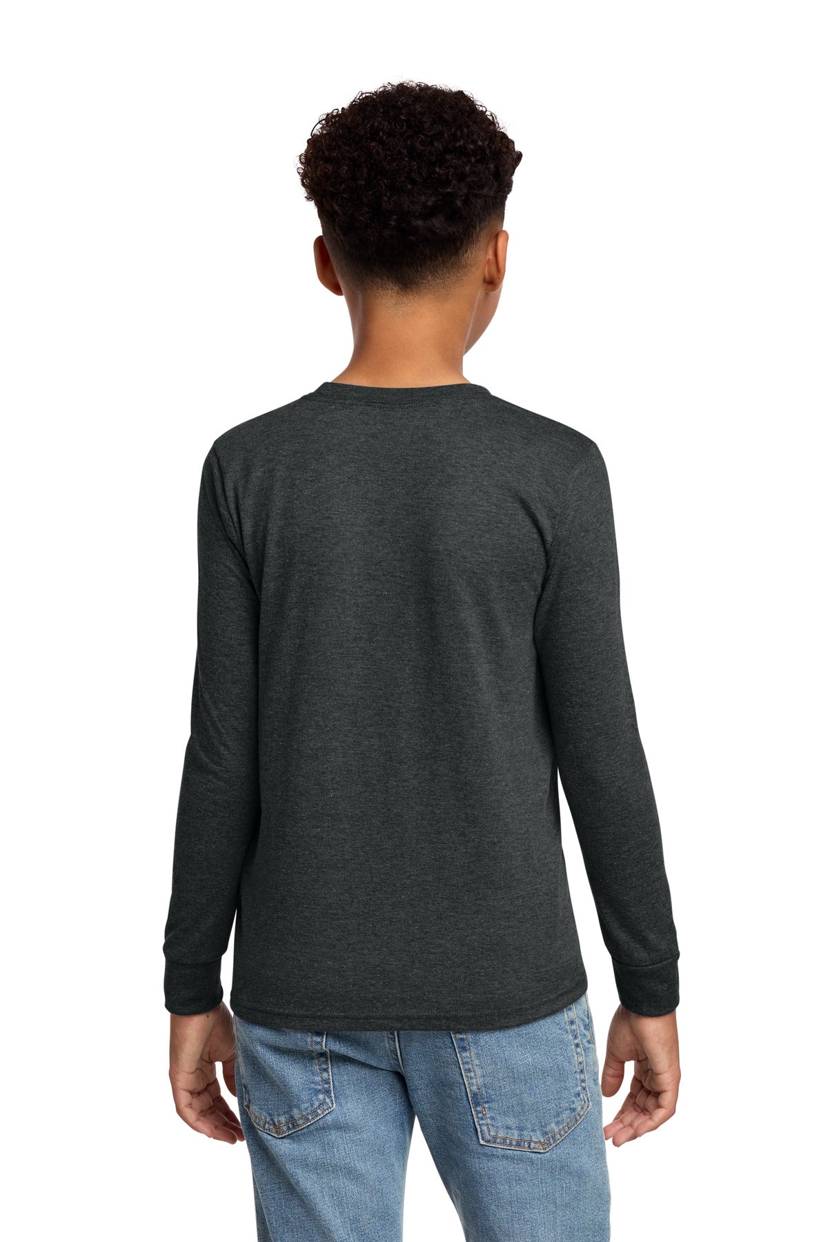 Custom Embroidered District T-Shirts  in Black Frost