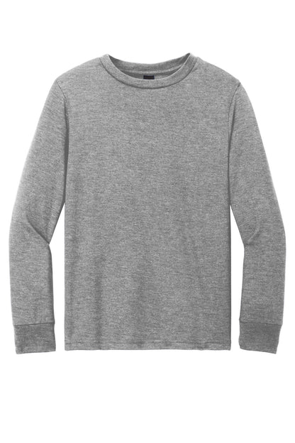 Custom Embroidered District T-Shirts  in Grey Frost