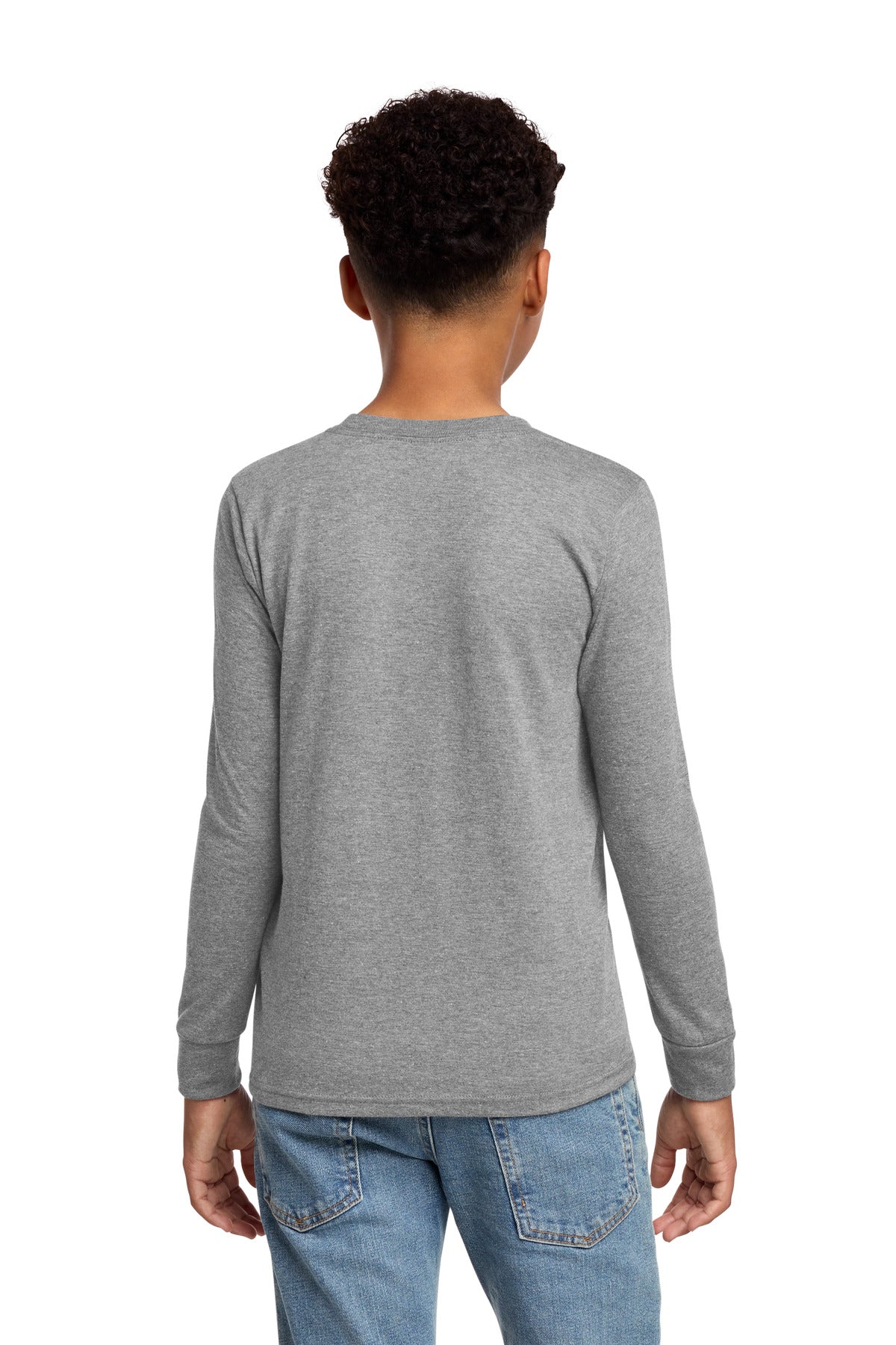 Custom Embroidered District T-Shirts  in Grey Frost