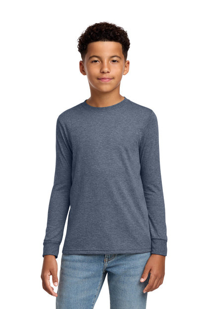 Custom Embroidered District T-Shirts  in Navy Frost