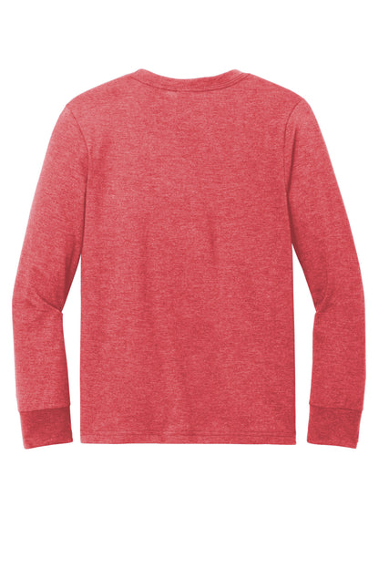 Custom Embroidered District T-Shirts  in Red Frost